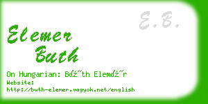 elemer buth business card